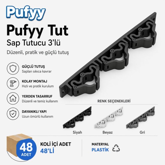 Pufyy Tut Sap Tutucu 3' lü 48' Li